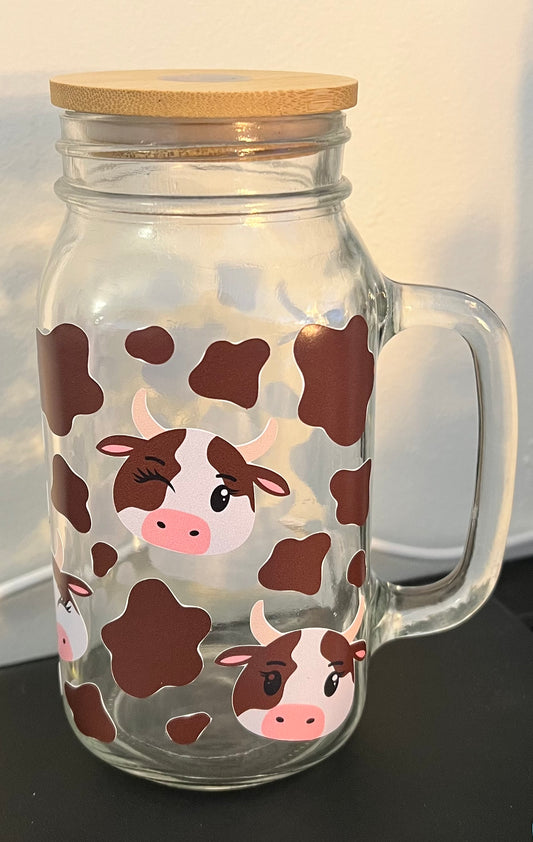 24oz Moo Cow Glass